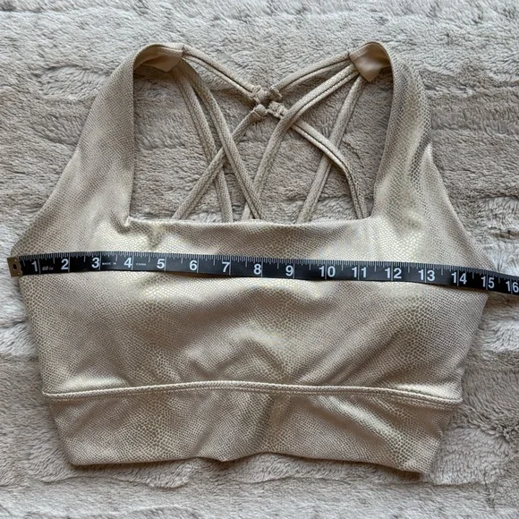 Buffbunny Collection Revolution Sports Bra in Gold Cobra Size M - Picture 3 of 6